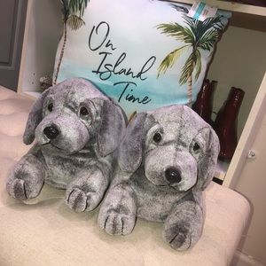 Dachshund Dog Gray Polyester Women Slippers